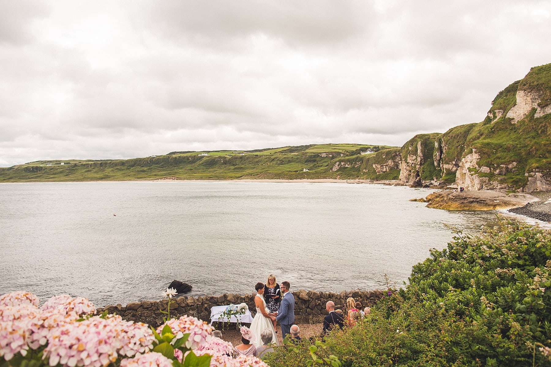 Portbradden harbour wedding,outdoor ceremony,national trust,intimate wedding,north coast ireland elopement,